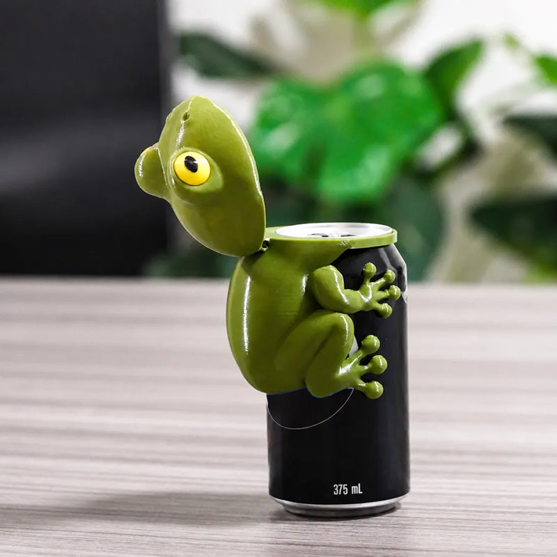 🐸 Frosch-Dosenverschluss mit Klappdeckel – Hält offene Limo frisch & insektenfrei