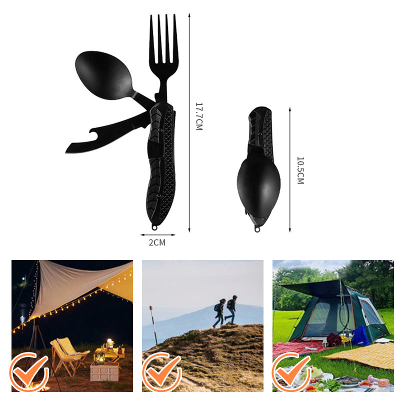 🔥 Heute -50 %! 🍴 4-in-1 faltbares Outdoor-Besteck