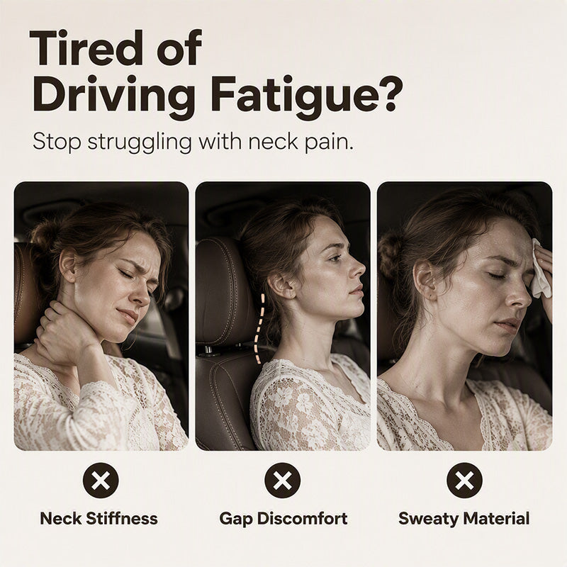 🚗💤 Schluss mit Müdigkeit beim Autofahren! Universelles Nackenstützkissen aus Memory-Schaum für die Kopfstütze im Auto, ergonomische Unterstützung für lange Autofahrten