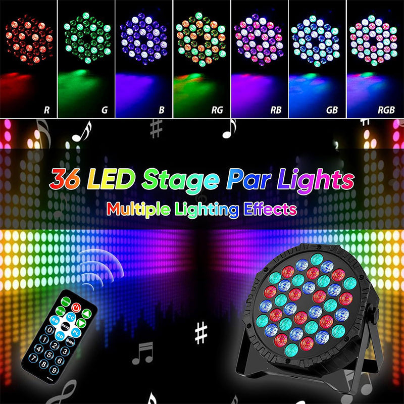 🌈Sound-aktivierter PAR-Scheinwerfer – musikgesteuert, RGB, DMX, für Bühne & Party