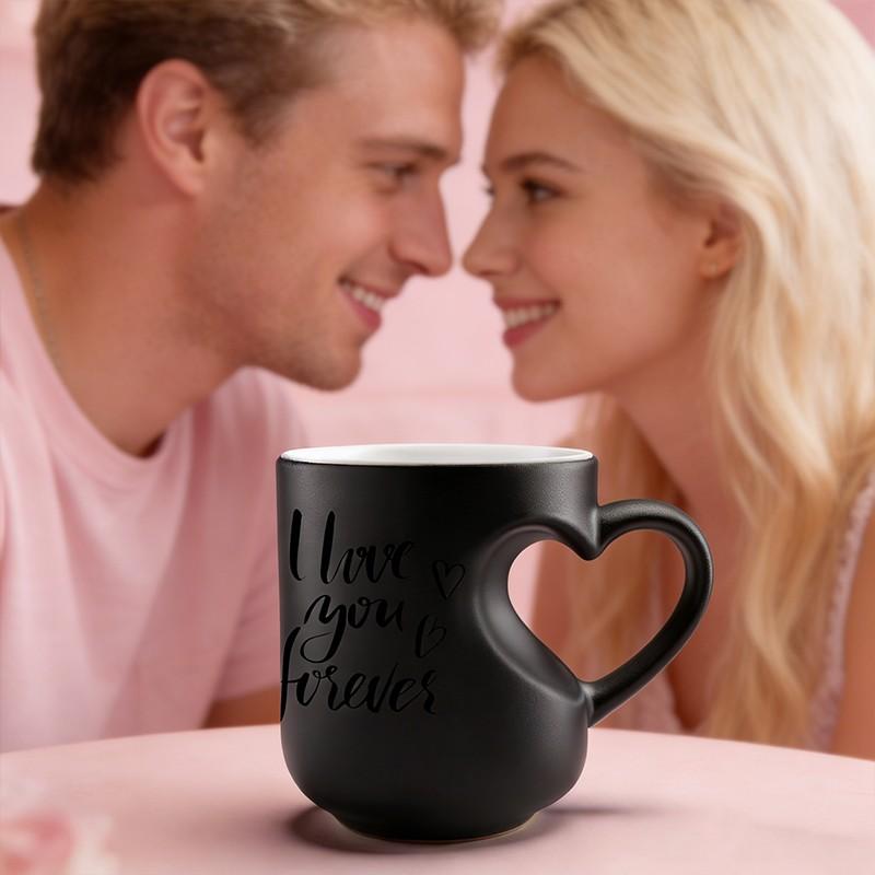💝✨50% RABATT! Farbwechselnde Keramiktasse mit Herzhenkel, Valentinstag