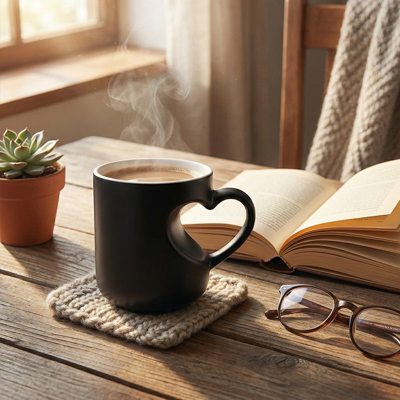 💝✨50% RABATT! Farbwechselnde Keramiktasse mit Herzhenkel, Valentinstag