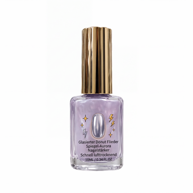 💅 KAUFE 2, ERHALTE 1 GRATIS! ✨ Fliederfarbener glänzender Nagelhärter – Spiegelglanz-Effekt, schnell trocknend & stärkend – Für gesunde, strahlende Nägel zu Hause 🌸