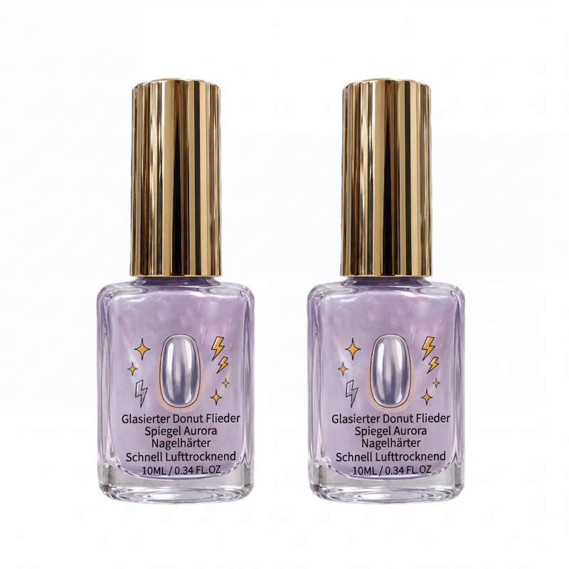 💅 KAUFE 2, ERHALTE 1 GRATIS! ✨ Fliederfarbener glänzender Nagelhärter – Spiegelglanz-Effekt, schnell trocknend & stärkend – Für gesunde, strahlende Nägel zu Hause 🌸