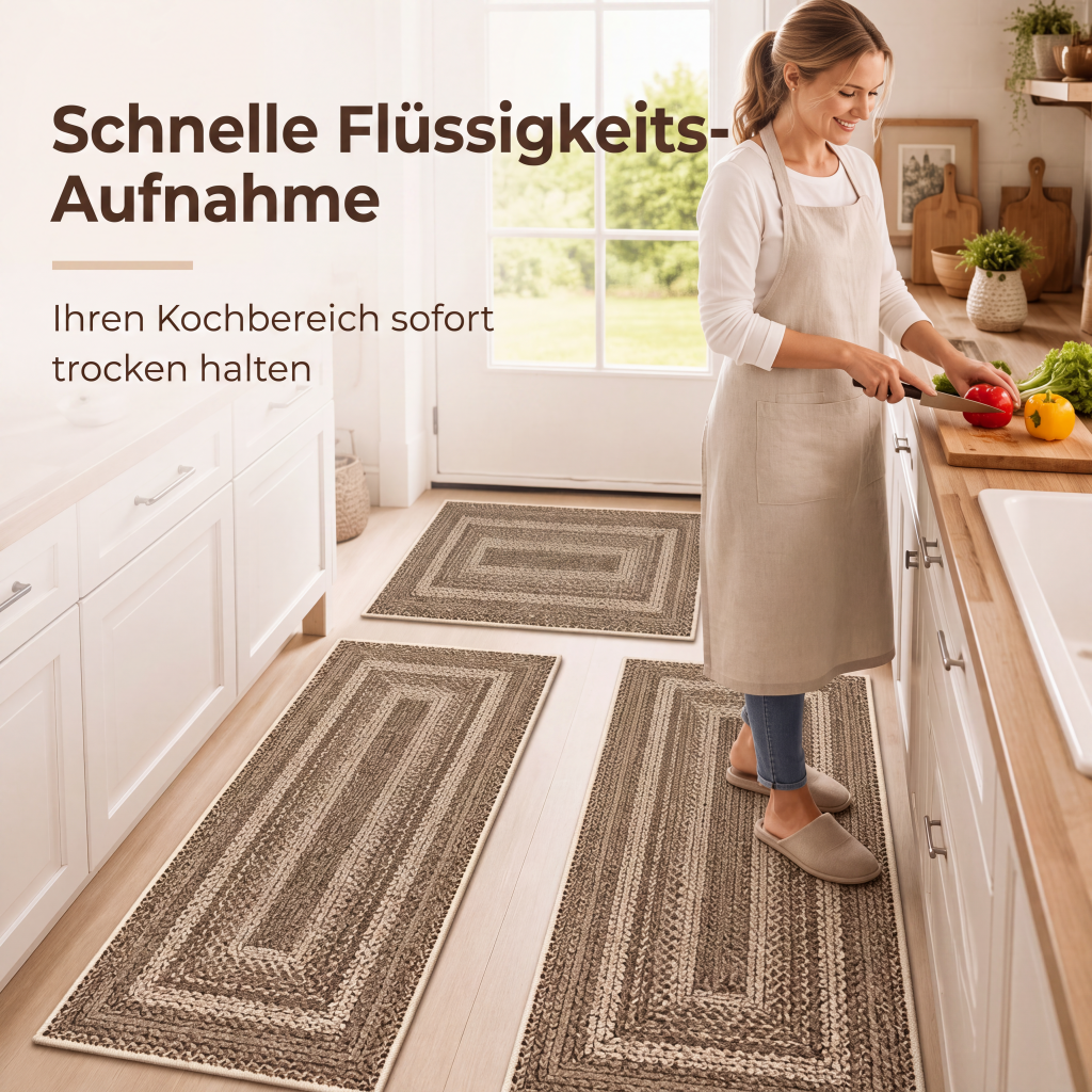🏡 50% RABATT! 🌿 Eleganter gewebter Läuferteppich – Strapazierfähig, weich & stilvoll – Ideal für Flur, Küche & Wohnzimmer ✨