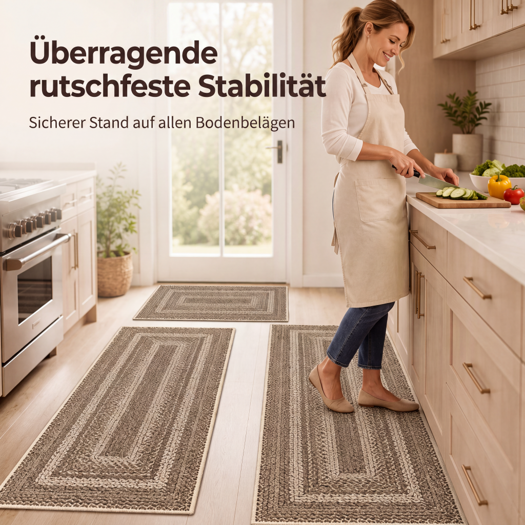 🏡 50% RABATT! 🌿 Eleganter gewebter Läuferteppich – Strapazierfähig, weich & stilvoll – Ideal für Flur, Küche & Wohnzimmer ✨