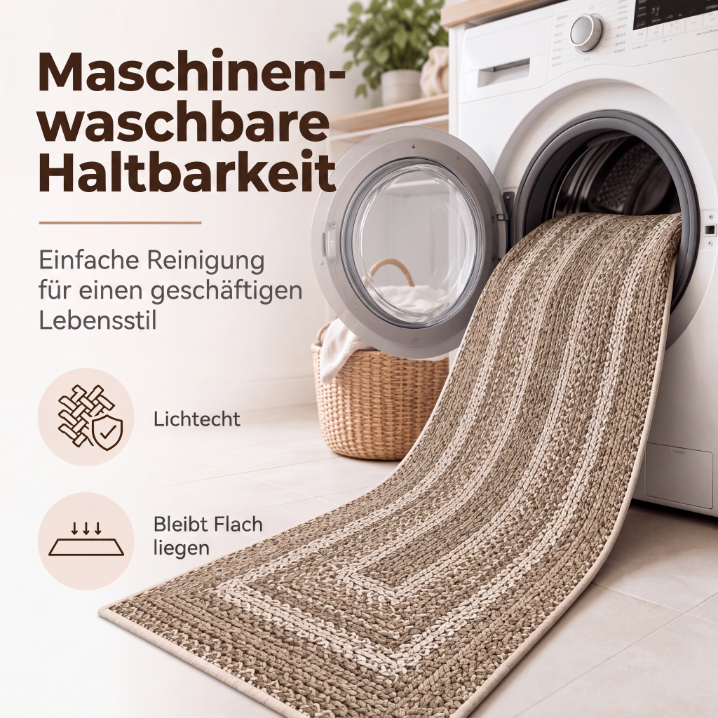 🏡 50% RABATT! 🌿 Eleganter gewebter Läuferteppich – Strapazierfähig, weich & stilvoll – Ideal für Flur, Küche & Wohnzimmer ✨