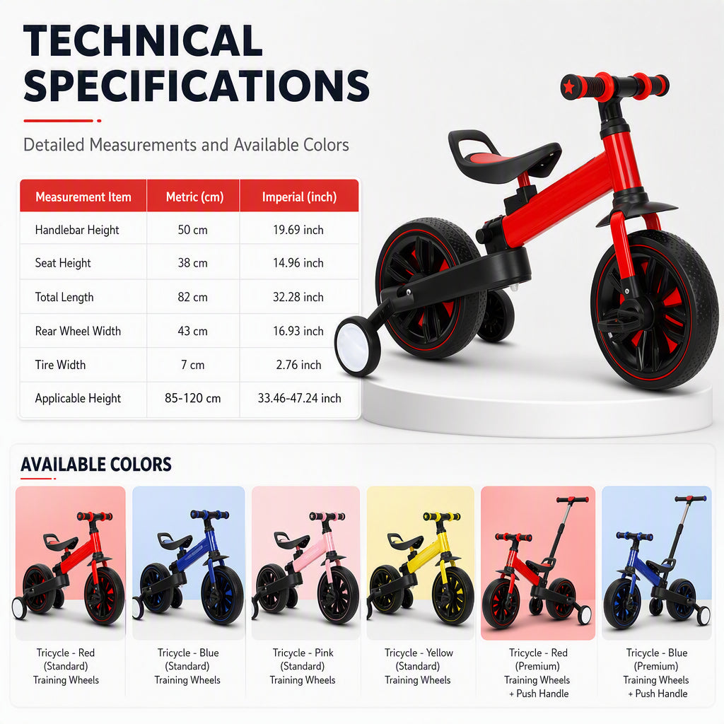 💥 50% Rabatt! 🚲 3-in-1-Kinderdreirad – Kinderwagen, Dreirad & Laufrad. Leicht (2,8 kg) & faltbar. Hochfester Kohlenstoffstahl, EVA-Räder. Für 2–6 Jahre, max. 90 kg. Rot/Blau/Rosa/Gelb 🛡️