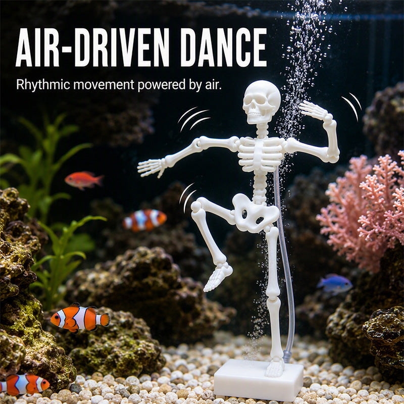 📢📢 JETZT 50 % RABATT!! 💀Tanzender Totenkopf für Aquarium – Bewegliche Unterwasser-Dekoration für Fischbecken