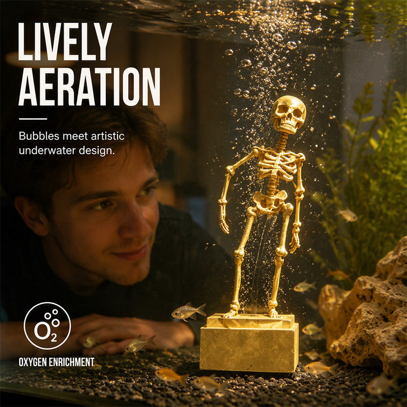 📢📢 JETZT 50 % RABATT!! 💀Tanzender Totenkopf für Aquarium – Bewegliche Unterwasser-Dekoration für Fischbecken