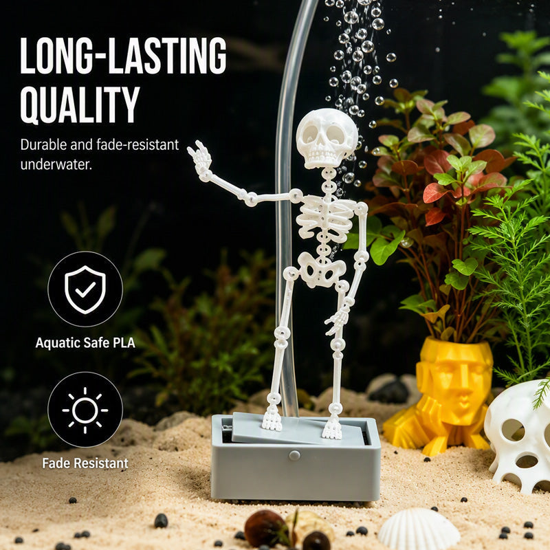📢📢 JETZT 50 % RABATT!! 💀Tanzender Totenkopf für Aquarium – Bewegliche Unterwasser-Dekoration für Fischbecken