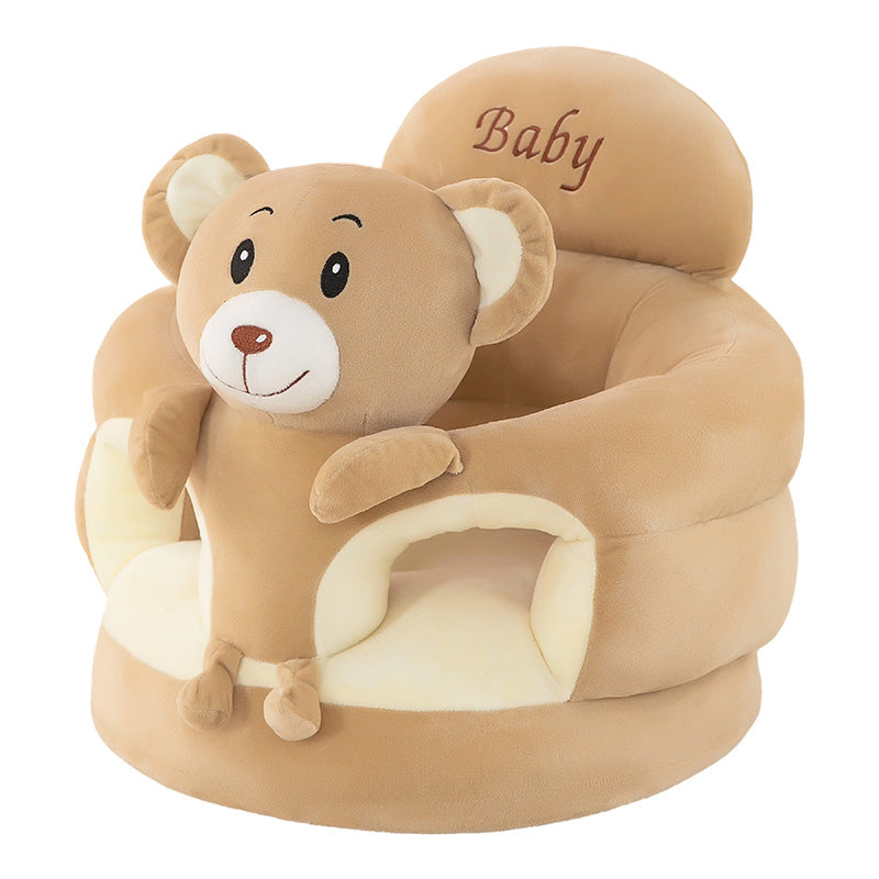 ✨50% Rabatt✨🐻 Cartoon‑Baby‑Stützsofa – Anti‑Roll‑Sitzsessel für Babys mit stabiler Rückenlehne, weicher Plüsch‑Bodensitz für Kleinkinder