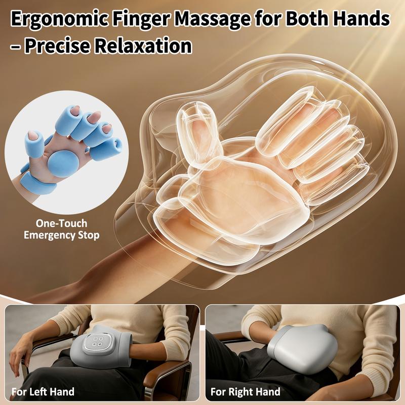 📢📢50% RABATT !!⏰Hand- & Handgelenk-Massagegerät – Luftkompression, 3 Modi, 5 Stufen & Timer – Beidhändig nutzbar – Entspannung für zu Hause 🌿