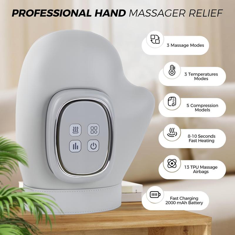 📢📢50% RABATT !!⏰Hand- & Handgelenk-Massagegerät – Luftkompression, 3 Modi, 5 Stufen & Timer – Beidhändig nutzbar – Entspannung für zu Hause 🌿