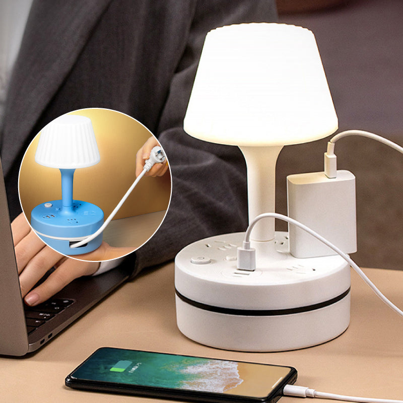 📢📢 50 % Rabatt!! ⏰💡 Nachttischlampe mit Steckdosen und USB-Anschlüssen