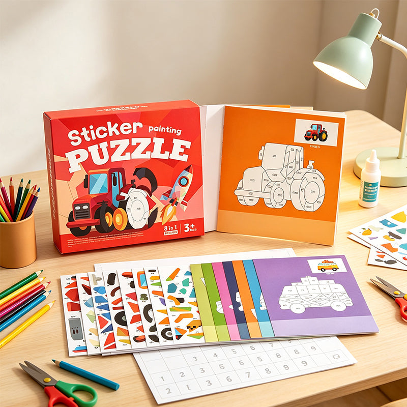 Aktivitätsbuch mit geometrischen Aufklebern für Kinder