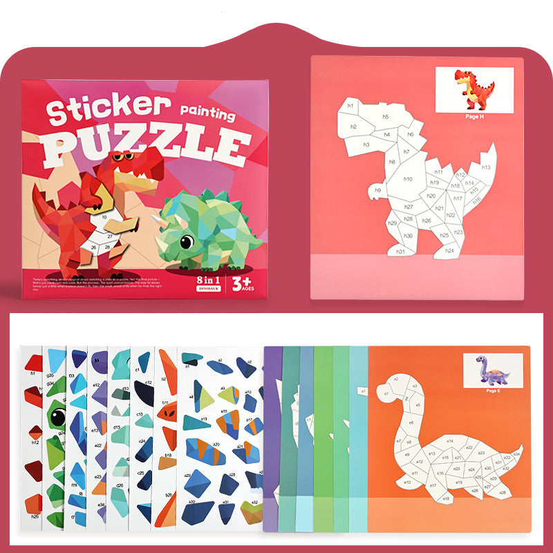 Aktivitätsbuch mit geometrischen Aufklebern für Kinder