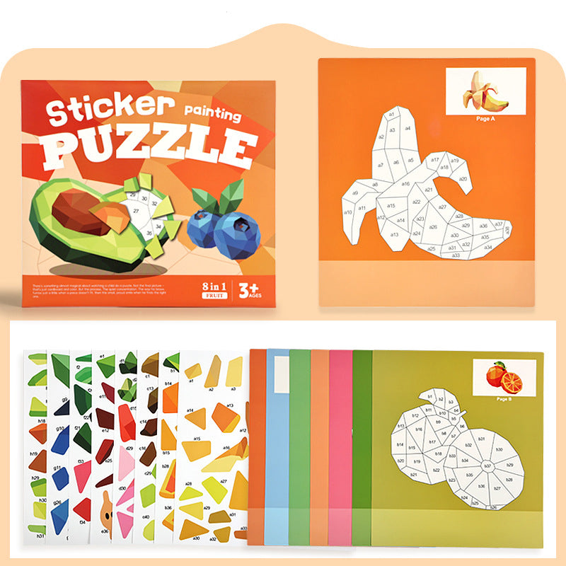 Aktivitätsbuch mit geometrischen Aufklebern für Kinder