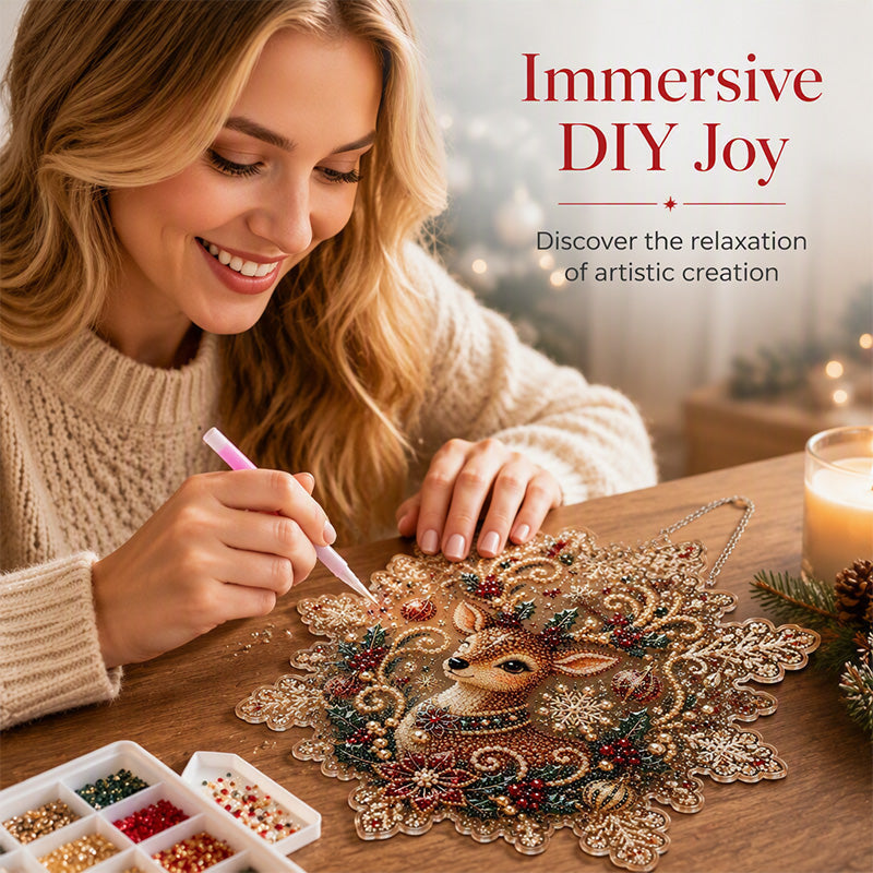 🎅Frühes Weihnachtsgeschenk 50% RABATT🎄 Weihnachts-Diamantkunst Hänge-Set 🎨