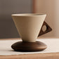 ☕ 50 % RABATT! 🍂 Vintage-Kaffeetasse – Holzgriff & Untertasse – Stilvoll & rustikal – Handgefertigte Keramik mit ergonomischen Holzelementen ✨