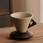 ☕ 50 % RABATT! 🍂 Vintage-Kaffeetasse – Holzgriff & Untertasse – Stilvoll & rustikal – Handgefertigte Keramik mit ergonomischen Holzelementen ✨
