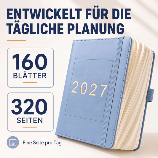 ⏳Nur für kurze Zeit – 50% RABATT⏰ 📅A5 2027 Tagebuch-Notizbuch mit einer Seite pro Tag ✨