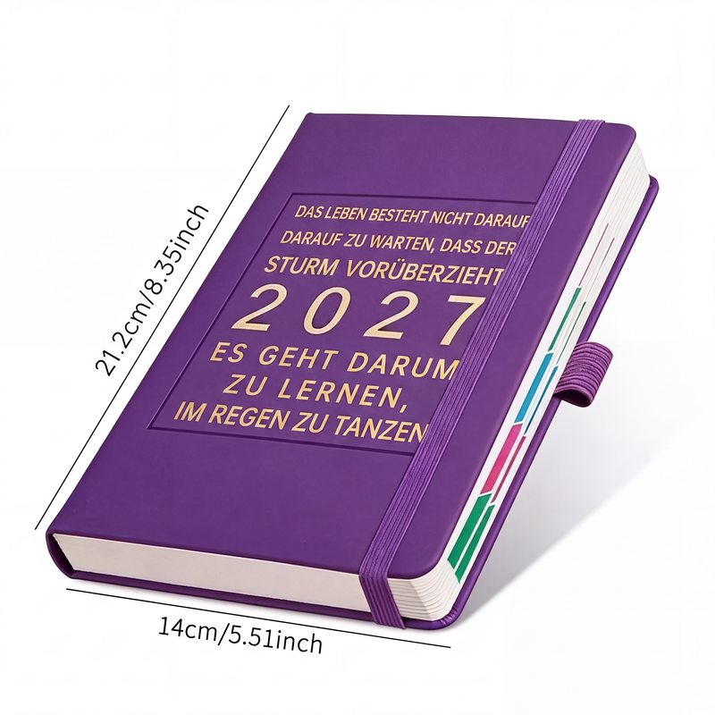 ⏳Nur für kurze Zeit – 50% RABATT⏰ 📅A5 2027 Tagebuch-Notizbuch mit einer Seite pro Tag ✨