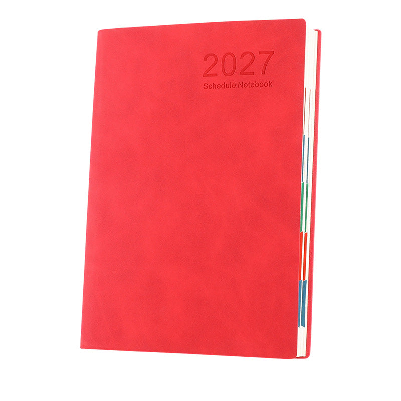 🔥✨ 2027 Minimalistisches A5 Notizbuch als Tagesplaner aus Premium PU-Leder (365 Tage)