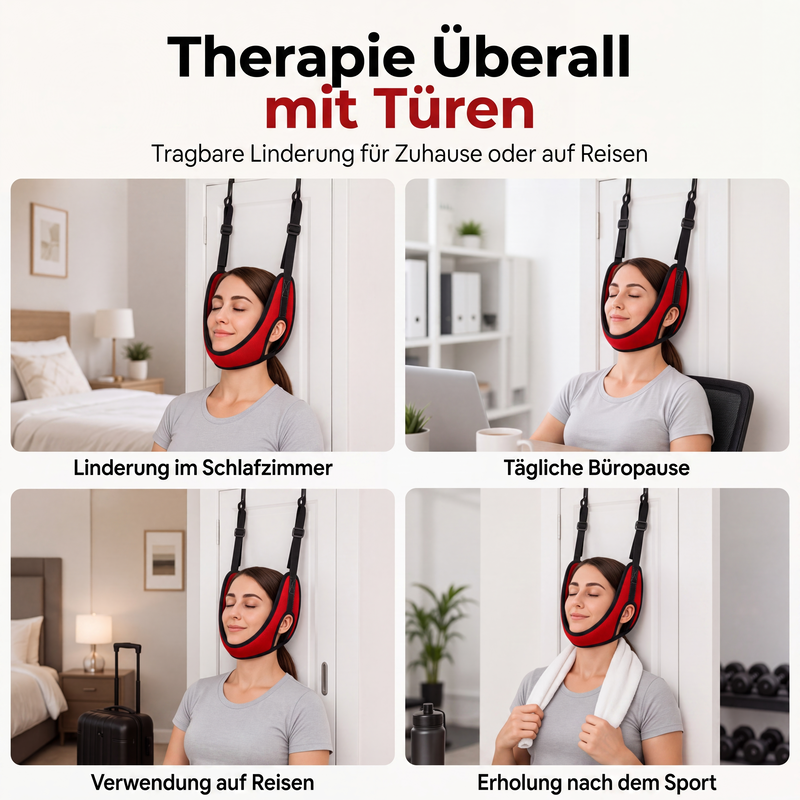 🚪 50% RABATT! 💆 Traktionsgerät für Nacken – Über‑Tür‑Montage & schmerzlindernd ✨