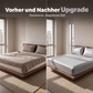 Seidig glänzendes gestreiftes Satin-Spannbettlaken-Set