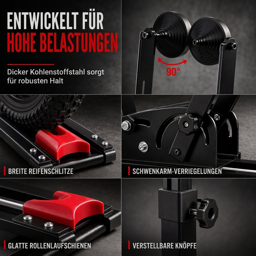 🔥 50% Rabatt! 🚴 Klappbarer Fahrradständer mit Doppelstange – U-Form Präsentationsständer für Rennrad & MTB
