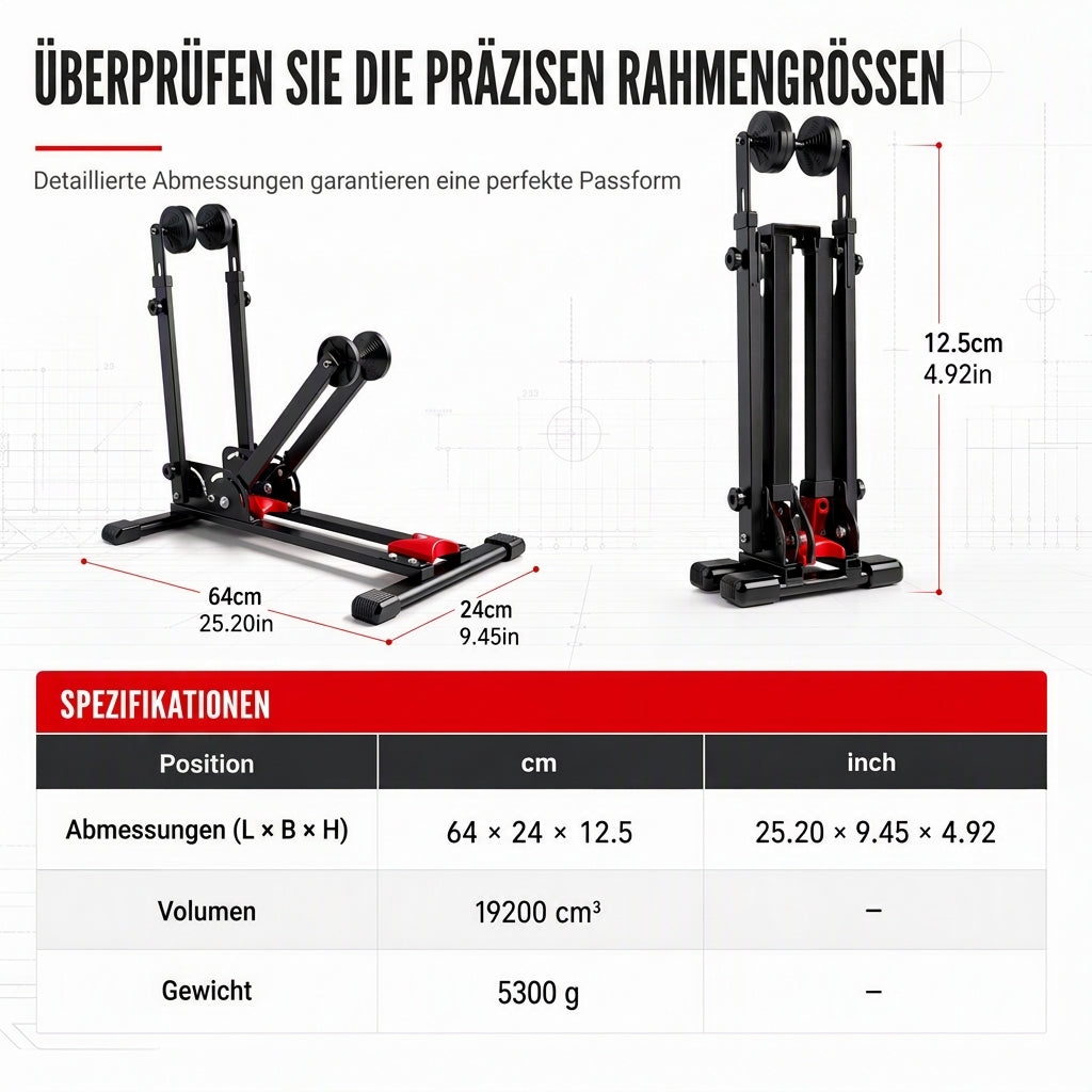 🔥 50% Rabatt! 🚴 Klappbarer Fahrradständer mit Doppelstange – U-Form Präsentationsständer für Rennrad & MTB