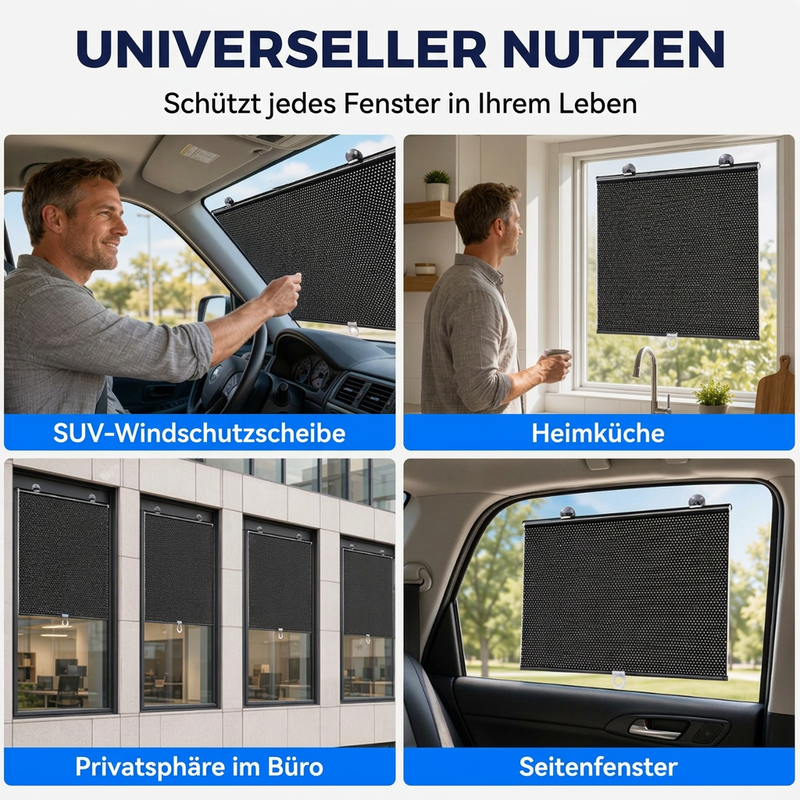 📢📢50% RABATT !!⏰Einziehbares Badezimmer-Sichtschutzrollo