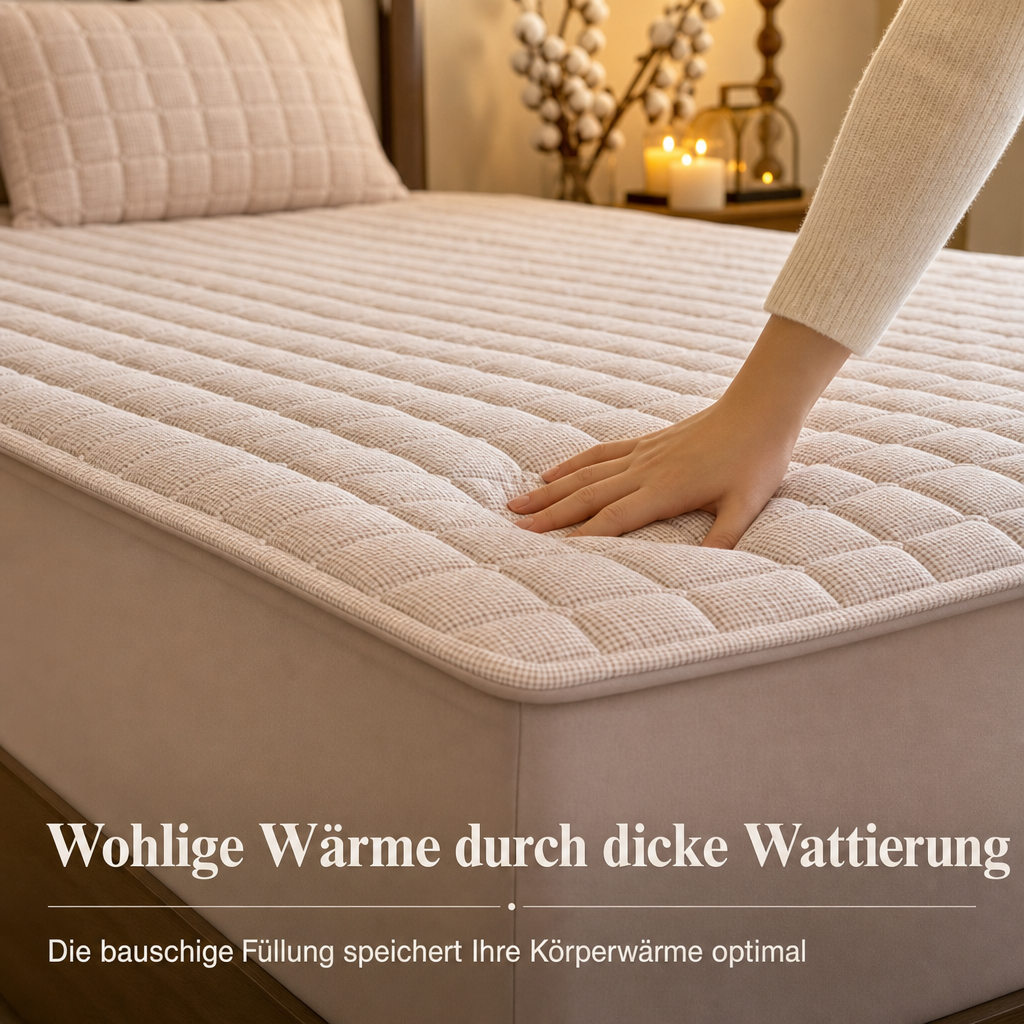 Rutschfestes Gestepptes Spannbettlaken🛏️✨