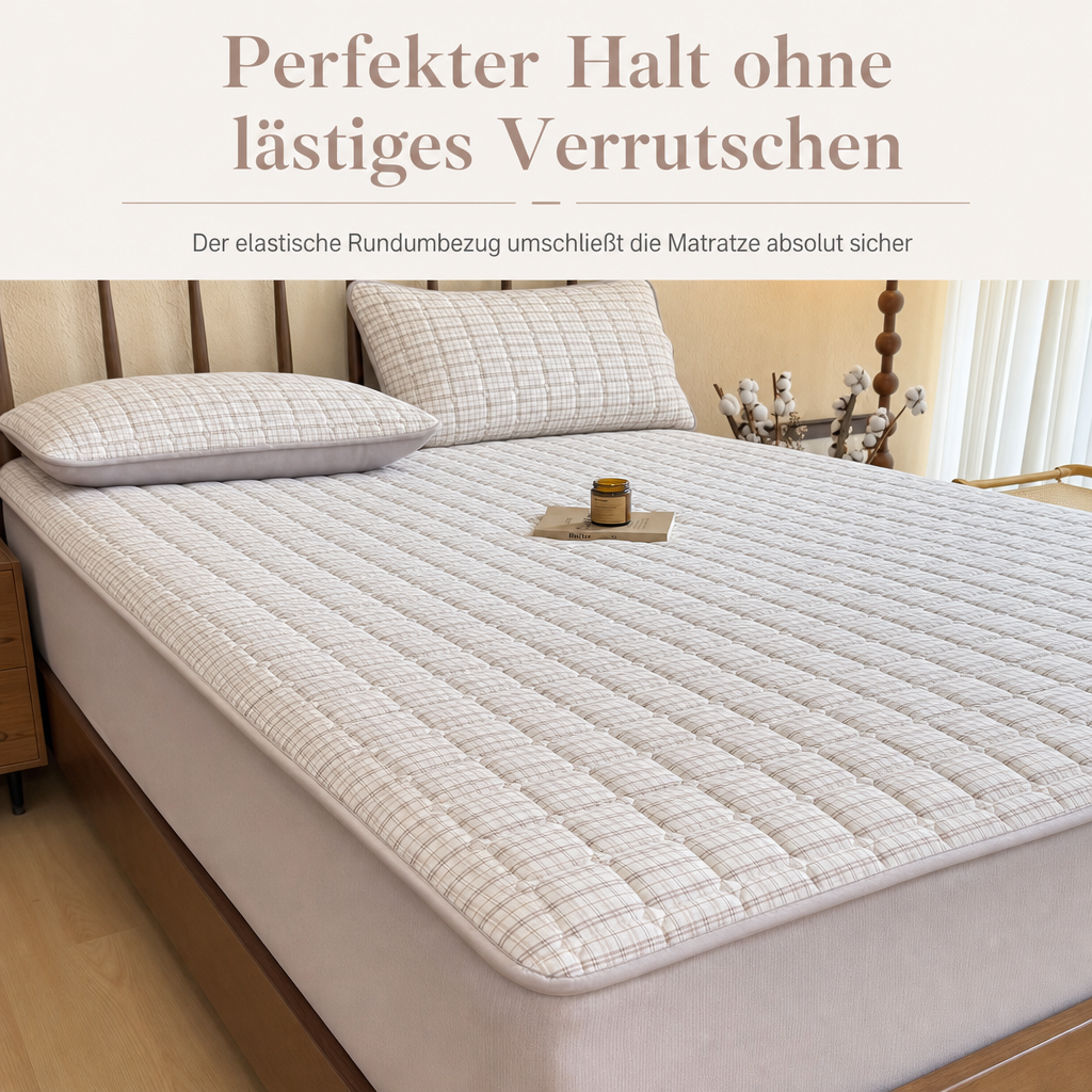 Rutschfestes Gestepptes Spannbettlaken🛏️✨