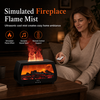🔥 50% RABATT! 💨 Kamin-Luftbefeuchter – Flammeneffekt & Aroma-Diffusor ✨