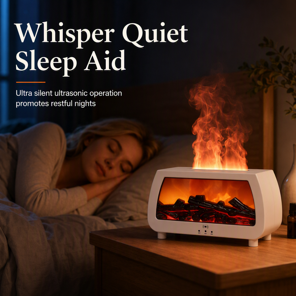 🔥 50% RABATT! 💨 Kamin-Luftbefeuchter – Flammeneffekt & Aroma-Diffusor ✨