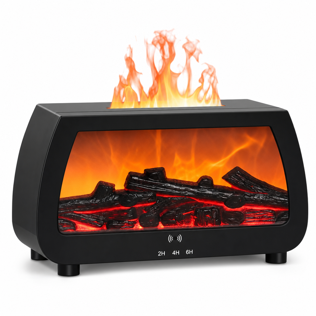🔥 50% RABATT! 💨 Kamin-Luftbefeuchter – Flammeneffekt & Aroma-Diffusor ✨