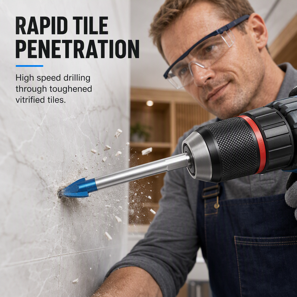 🧱 JETZT 50 % RABATT! 🔩 Sechskant-Hartmetall-Exzenterbohrer – für Keramik, Glas und Beton, YG6A-Wolframspitze ✨