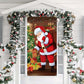 Weihnachtliche Türabdeckung für schnelle und stimmungsvolle Weihnachtsdekoration (90 × 180 cm)