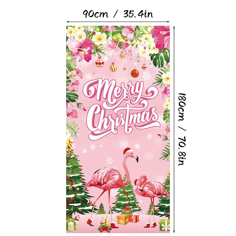 Weihnachtliche Türabdeckung für schnelle und stimmungsvolle Weihnachtsdekoration (90 × 180 cm)