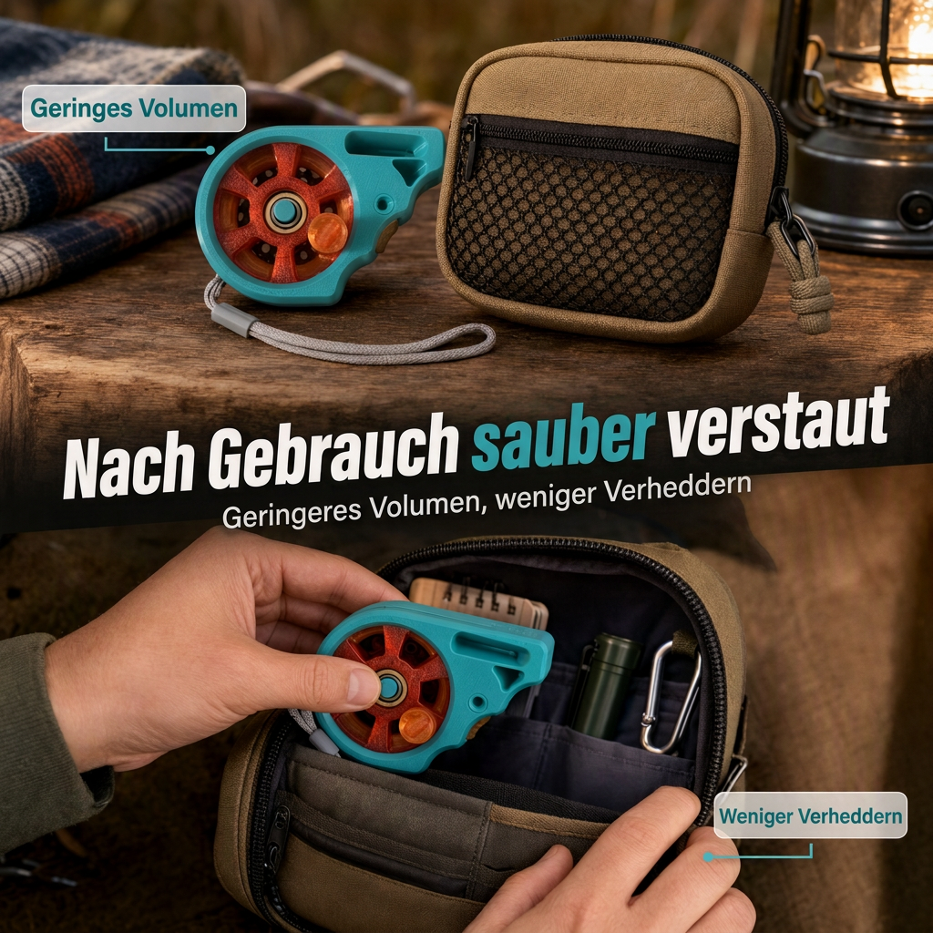 🔥 Kompaktes Taschen-Angelgerät 🎣 Stangenloses, tragbares Angelrollengerät für Angeltouren