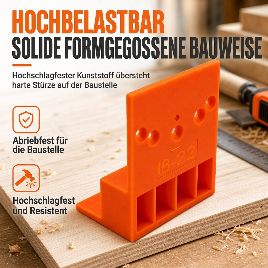 🔧 KAUFE 1, ERHALTE 1 GRATIS! 📐 Bohrlehre für Kleiderschränke – Stufenförmig & präzise ✨