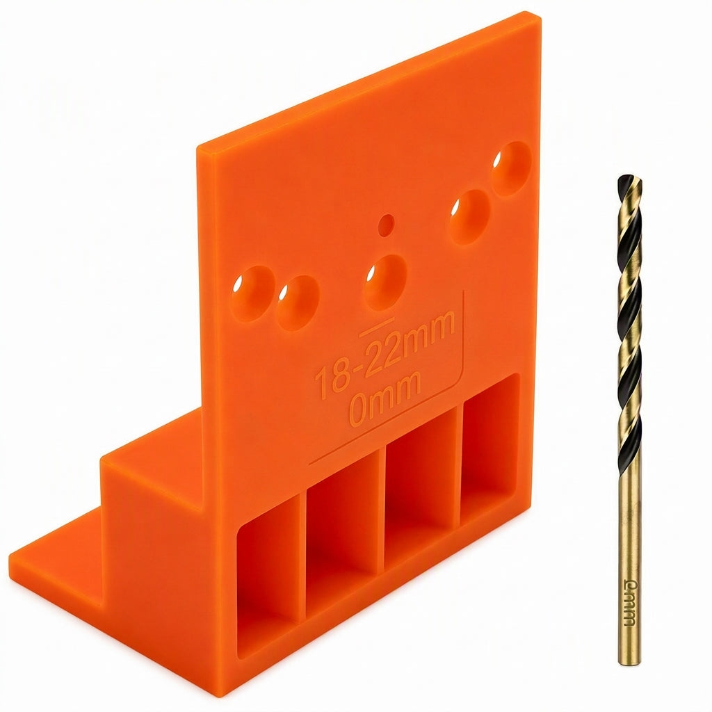 🔧 KAUFE 1, ERHALTE 1 GRATIS! 📐 Bohrlehre für Kleiderschränke – Stufenförmig & präzise ✨