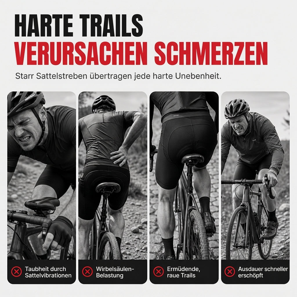 📢📢50% RABATT !!⏰   🚲 Gefederte Fahrrad-Sattelstütze für komfortableres Fahren