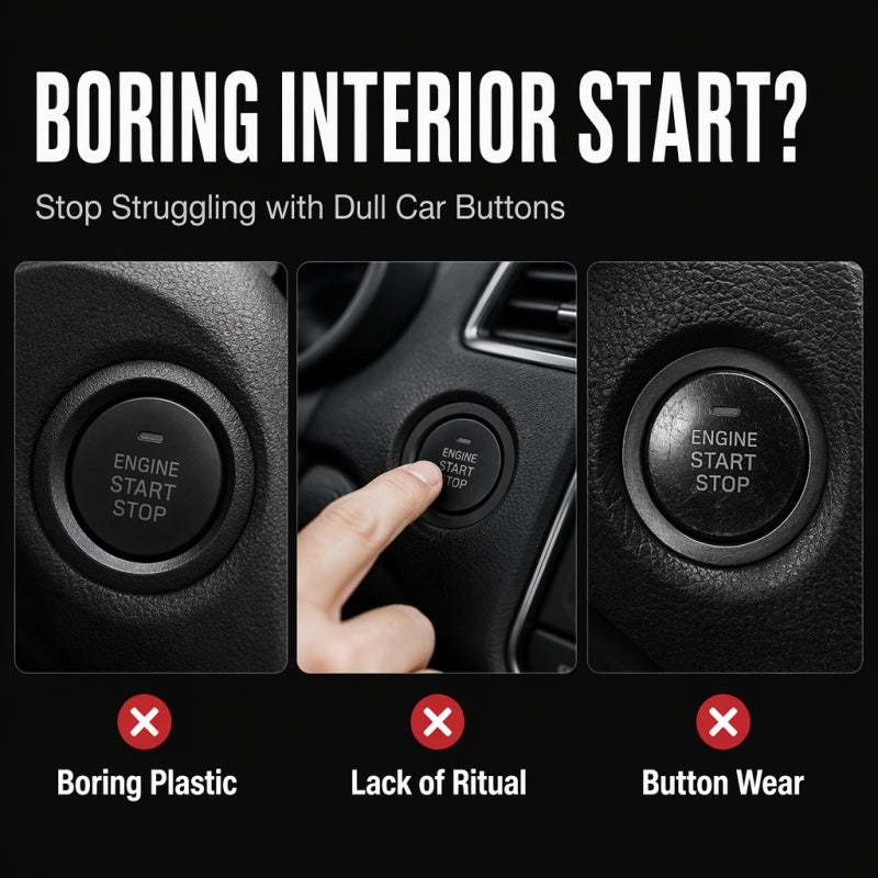 ⏳Zeitlich begrenztes Angebot⏳ Selbstklebender Hebelaufsatz für den Fahrzeug-Startknopf