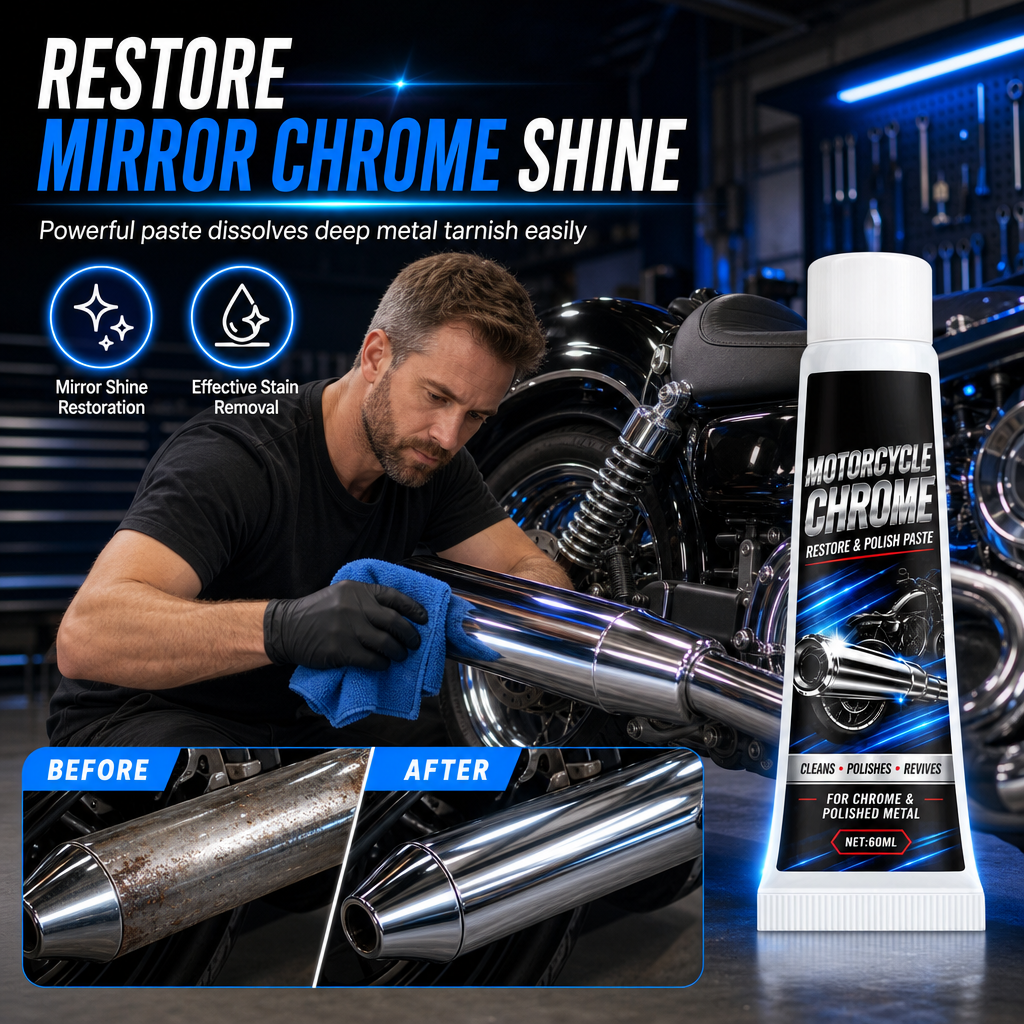 ⏳Limitierte Zeit 50% Rabatt⏰Polierpaste für Motorrad-Chromteile und Metallrestaurierungsmittel 🏍️🪄✨