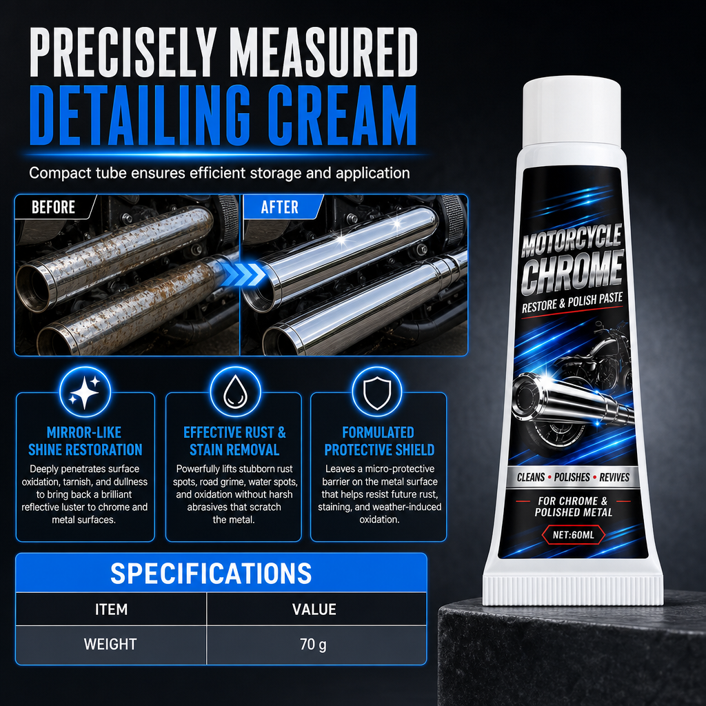 ⏳Limitierte Zeit 50% Rabatt⏰Polierpaste für Motorrad-Chromteile und Metallrestaurierungsmittel 🏍️🪄✨