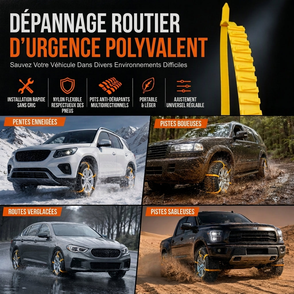 ❄️ BLITZANGEBOT: 50 % RABATT! Anti-Rutsch-Reifengurte – Mit multidirektionalen Nylon-Spikes, Befestigung für Schnee oder Schlamm, 5er- oder 10er-Set für mehr Grip beim Freifahren ✨