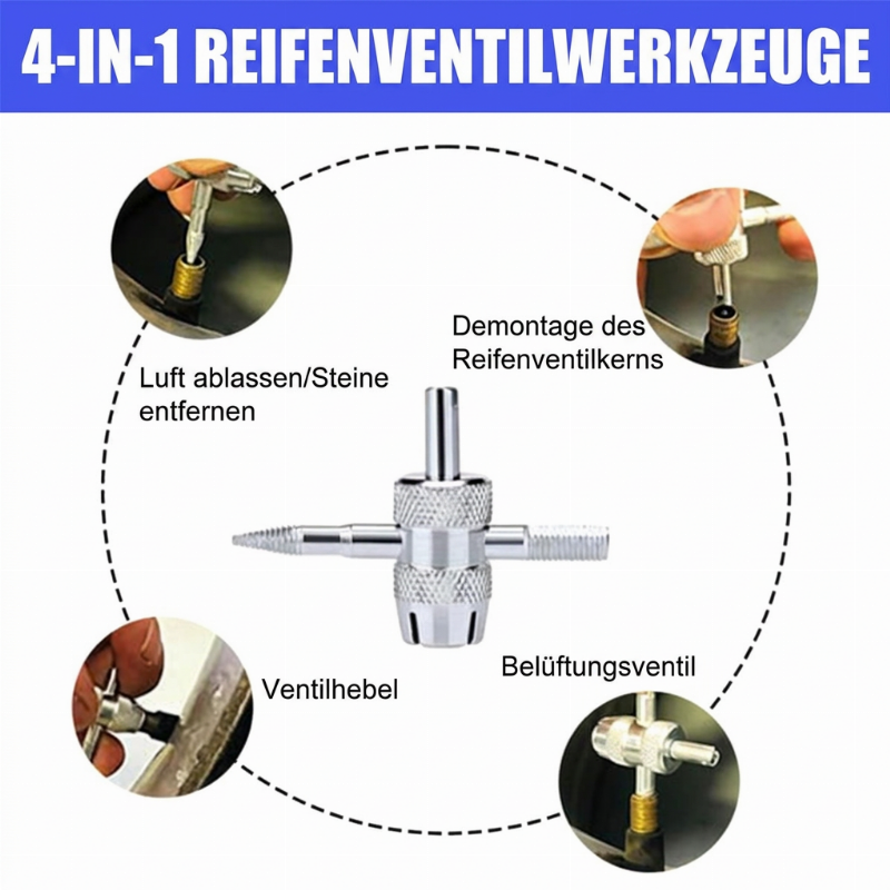 📢📢40% RABATT !!⏰Schnellwechsel Reifenventil-Werkzeugset für das Auto